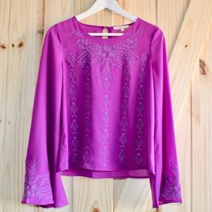 VICI Embroidered Boho Top (Size Small)